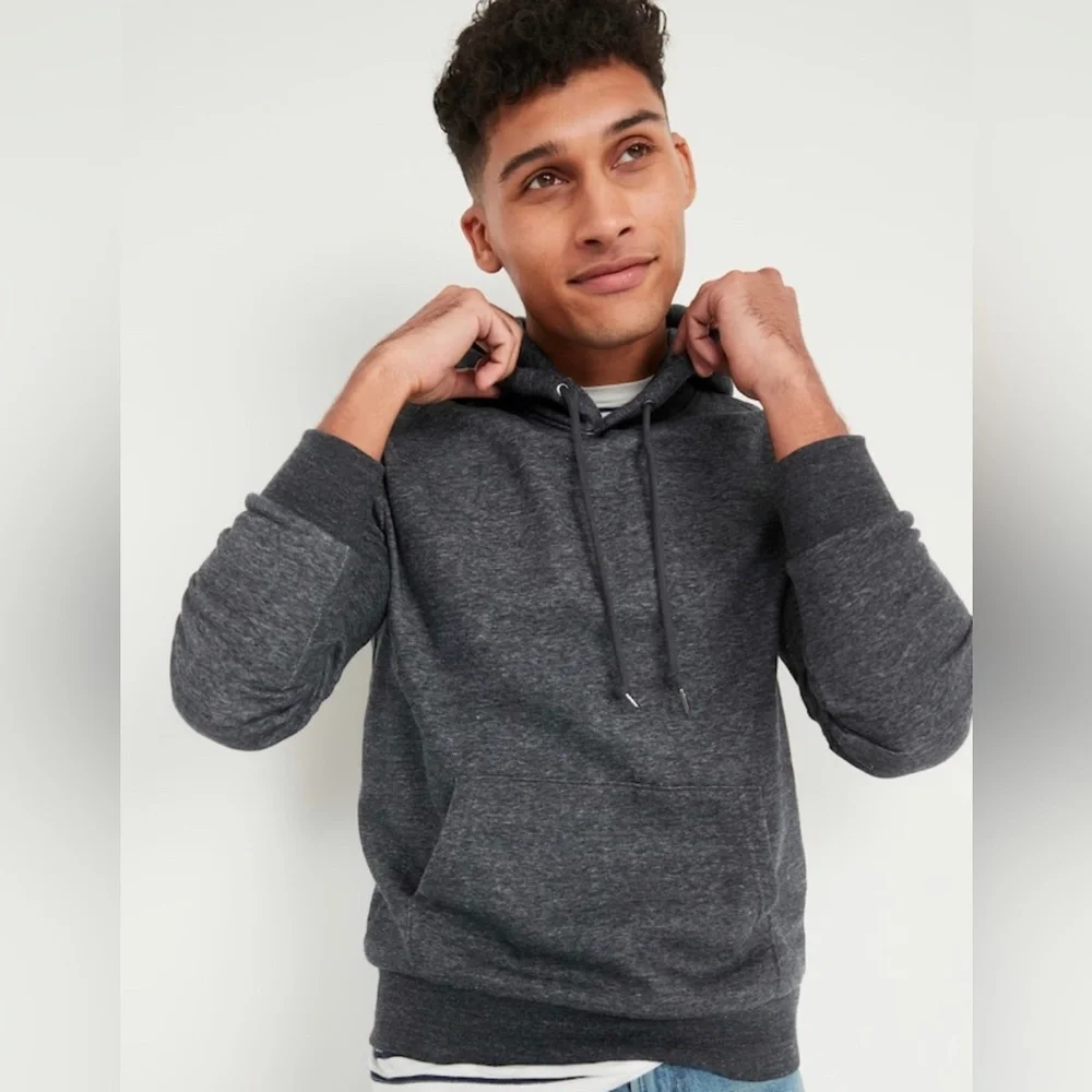 NWT! Charcoal Heather Classic Pullover Hoodie for Men - Size XXXL
